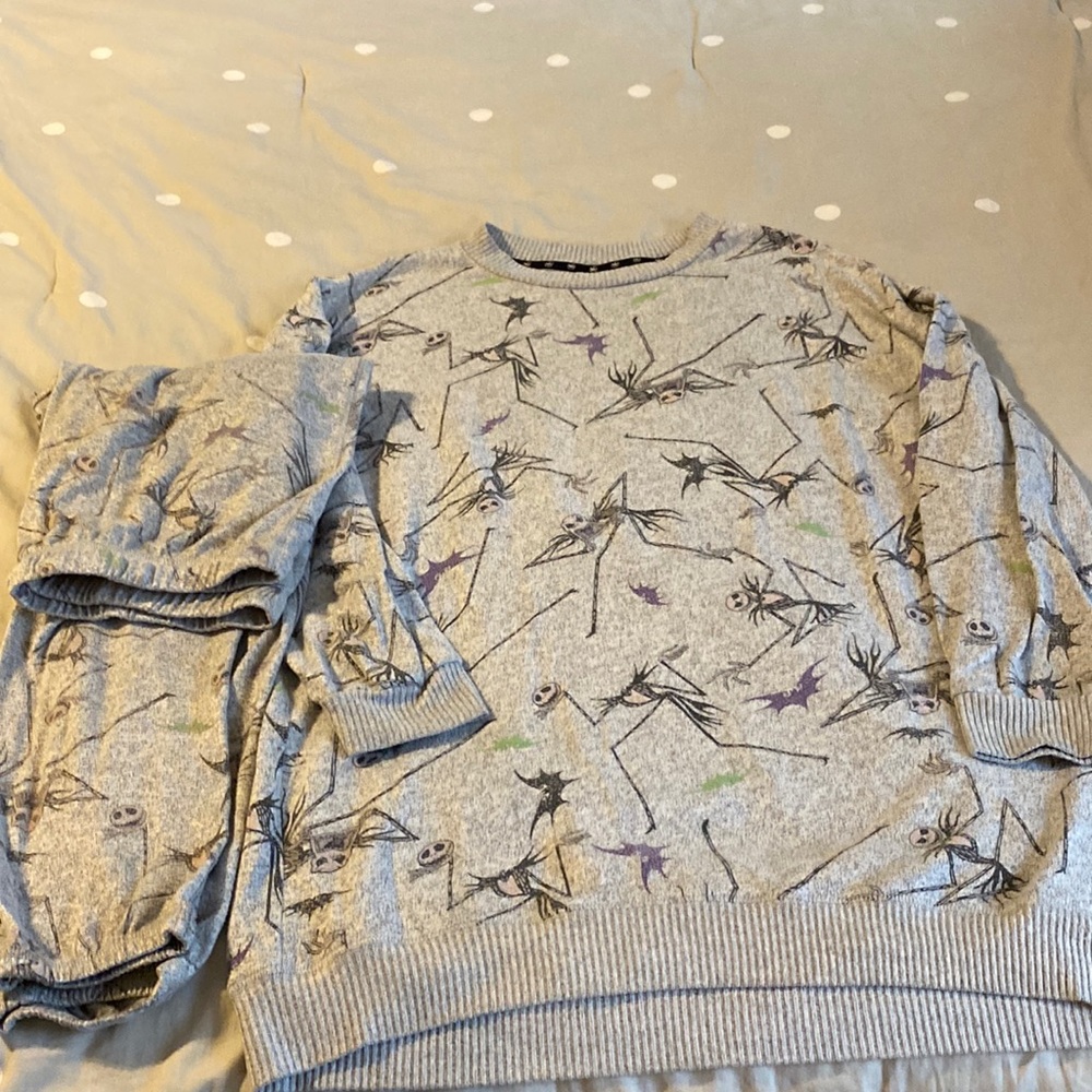 Nightmare before Christmas gray PJ set